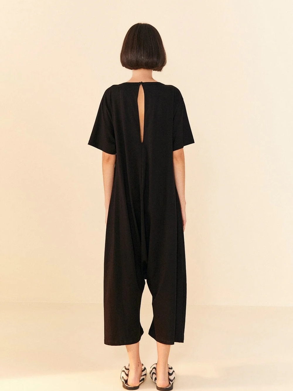 FARM Rio Black Graphic Jumpsuit with Sunset Print - Picture 2 of 4
